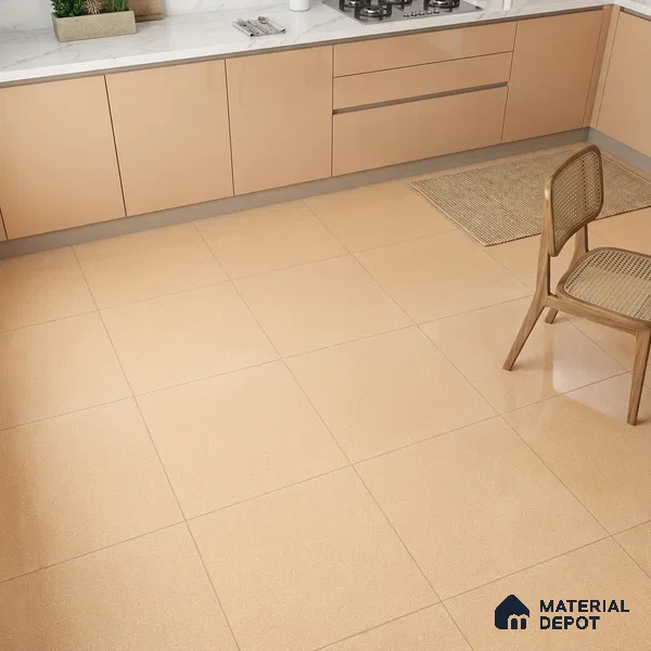 Stone Floor Tile TL 09407 Sandstone Bronze 2 ft x 2 ft Matte Finish Anti Skid Vitrified Tile - 12 mm | Suitable for Balcony, Terrace & Coutyard
