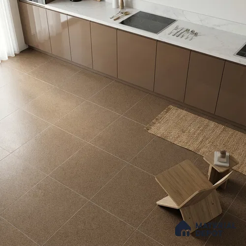 Stone Look Floor Tile TL 09408 B | Matte Finish 2 ft x 2 ft Porcelain Tile - 9 mm | Suitable For Kitchen, Bathroom, Bedroom & Office