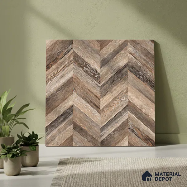 Wood Look Floor Tile TL 09419 | Matte Finish 20 x 20 inch Vitrified Tile - 12 mm | Suitable For Kitchen, Bathroom, Bedroom & Office | Pattern Alignment May Vary | 2-3 mm Spacer is Mandatory