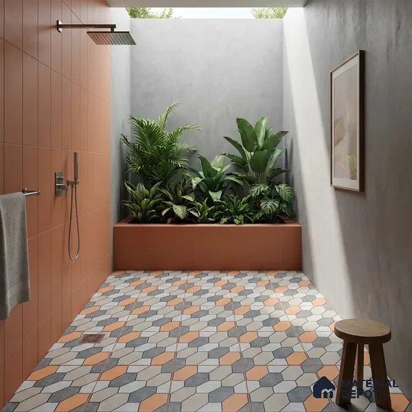 Patterned Floor Tile TL 09424 | Matte Finish 20 x 20 inch Vitrified Tile - 12 mm | Suitable For Parking, Courtyard, Corridor | Pattern Alignment May Vary | 2-3 mm Spacer is Mandatory