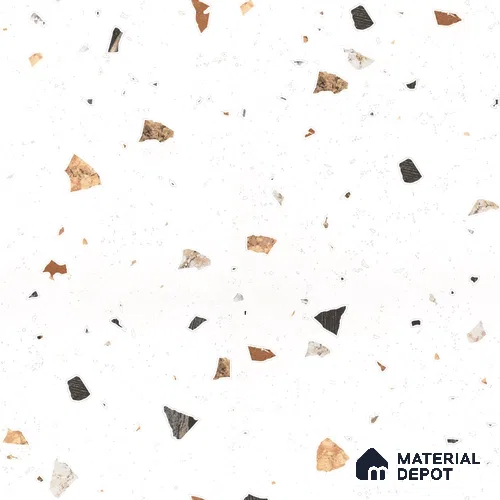 Terrazzo Wall & Floor Tile TL 09454 Remzi Terrazzo 2 ft x 2 ft Fusion Finish Vitrified Tile - 9 mm | 6 Random Design | Suitable For Living Room, Kitchen, Bathroom