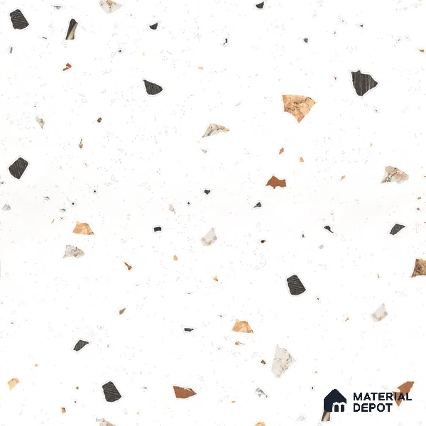 Terrazzo Wall & Floor Tile TL 09454 Remzi Terrazzo 2 ft x 2 ft Fusion Finish Vitrified Tile - 9 mm | 6 Random Design | Suitable For Living Room, Kitchen, Bathroom