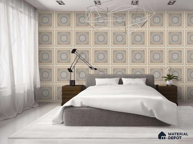 Moroccan Wall & Floor Tile TL 09456 Antiqa Shag 2 ft x 2 ft Fusion Finish Vitrified Tile - 9 mm | 1 Random Design | Suitable For Kitchen, Bedroom, Dining Area | Please Expect a Slight Variation of Pattern