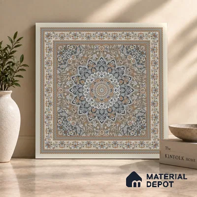 Moroccan Wall & Floor Tile TL 09456 Antiqa Shag 2 ft x 2 ft Fusion Finish Vitrified Tile - 9 mm | 1 Random Design | Suitable For Kitchen, Bedroom, Dining Area | Please Expect a Slight Variation of Pattern