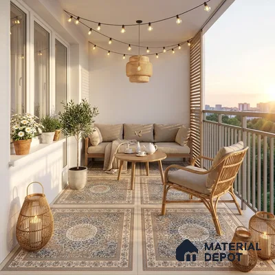 Moroccan Wall & Floor Tile TL 09456 Antiqa Shag 2 ft x 2 ft Fusion Finish Vitrified Tile - 9 mm | 1 Random Design | Suitable For Kitchen, Bedroom, Dining Area | Please Expect a Slight Variation of Pattern