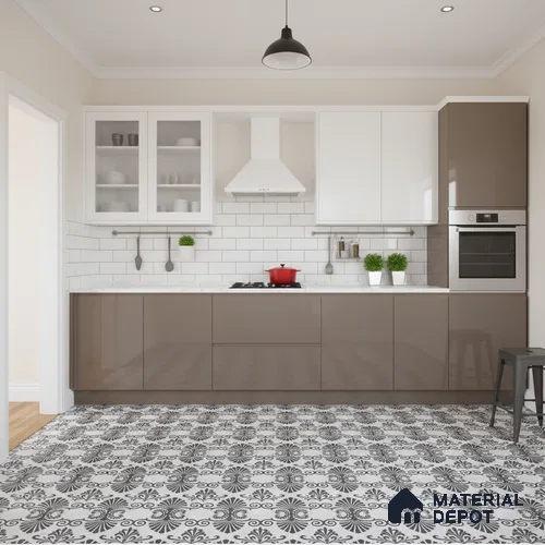 Moroccan Floor Tile TL 09461 Lecce 2 ft x 2 ft Fusion Finish Vitrified Tile - 9 mm | 1 Random Design | Suitable For Balcony, Accent/Feature Wall, Dining Area | Please Expect a Slight Variation of Pattern