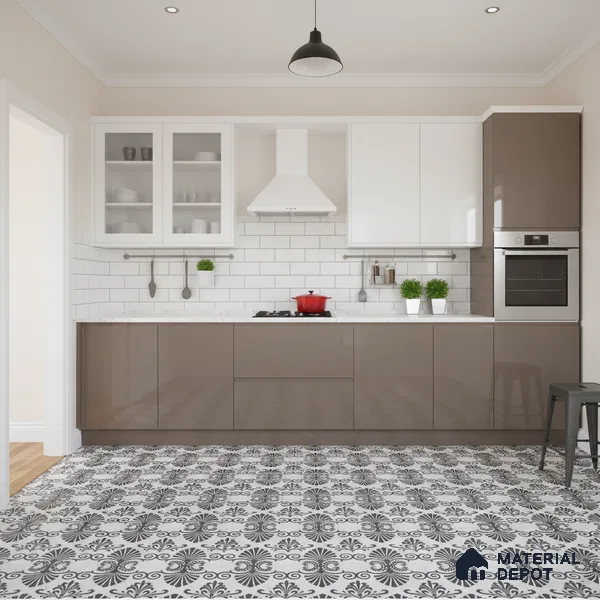 Moroccan Floor Tile TL 09461 Lecce 2 ft x 2 ft Fusion Finish Vitrified Tile - 9 mm | 1 Random Design | Suitable For Balcony, Accent/Feature Wall, Dining Area | Please Expect a Slight Variation of Pattern