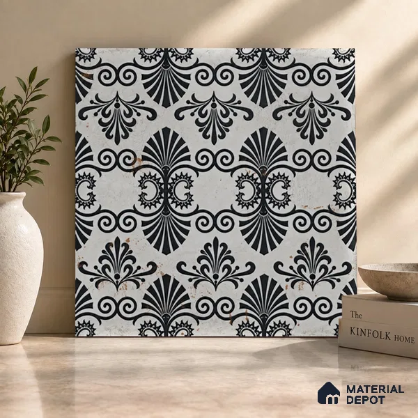 Moroccan Floor Tile TL 09461 Lecce 2 ft x 2 ft Fusion Finish Vitrified Tile - 9 mm | 1 Random Design | Suitable For Balcony, Accent/Feature Wall, Dining Area | Please Expect a Slight Variation of Pattern