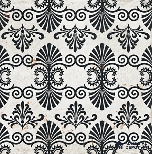 Moroccan Floor Tile TL 09461 Lecce 2 ft x 2 ft Fusion Finish Vitrified Tile - 9 mm | 1 Random Design | Suitable For Balcony, Accent/Feature Wall, Dining Area | Please Expect a Slight Variation of Pattern