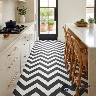 Moroccan Wall & Floor Tile TL 09466 Emo Monochrome 2 ft x 2 ft Matte Finish Vitrified Tile - 9 mm | 1 Random Design | Suitable For Balcony, Bathroom, Dining Area | Please Expect a Slight Variation of Pattern