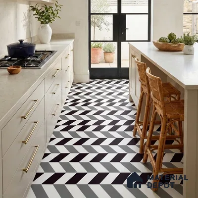 Moroccan Wall & Floor Tile TL 09467 Procal Monochrome 2 ft x 2 ft Matte Finish Vitrified Tile - 9 mm | 1 Random Design | Suitable For Kitchen, Bathroom, Dining Area | Please Expect a Slight Variation of Pattern