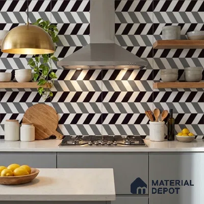 Moroccan Wall & Floor Tile TL 09467 Procal Monochrome 2 ft x 2 ft Matte Finish Vitrified Tile - 9 mm | 1 Random Design | Suitable For Kitchen, Bathroom, Dining Area | Please Expect a Slight Variation of Pattern