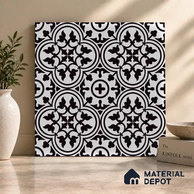 Moroccan Wall & Floor Tile TL 09468 Lona Decore 2 ft x 2 ft Matte Finish Vitrified Tile - 9 mm | 1 Random Design | Suitable For Kitchen, Bathroom, Dining Area | Please Expect a Slight Variation of Pattern
