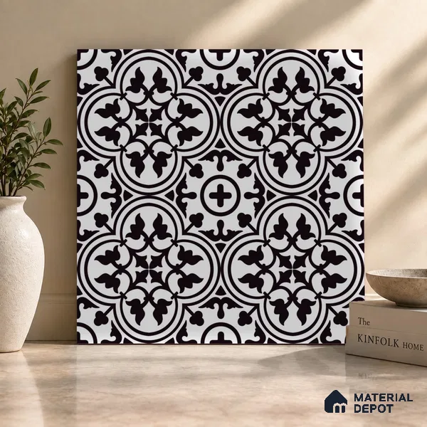 Moroccan Wall & Floor Tile TL 09468 Lona Decore 2 ft x 2 ft Matte Finish Vitrified Tile - 9 mm | 1 Random Design | Suitable For Kitchen, Bathroom, Dining Area | Please Expect a Slight Variation of Pattern