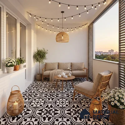 Moroccan Wall & Floor Tile TL 09468 Lona Decore 2 ft x 2 ft Matte Finish Vitrified Tile - 9 mm | 1 Random Design | Suitable For Kitchen, Bathroom, Dining Area | Please Expect a Slight Variation of Pattern