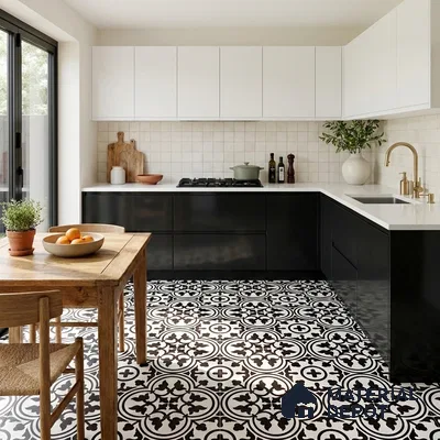 Moroccan Wall & Floor Tile TL 09468 Lona Decore 2 ft x 2 ft Matte Finish Vitrified Tile - 9 mm | 1 Random Design | Suitable For Kitchen, Bathroom, Dining Area | Please Expect a Slight Variation of Pattern