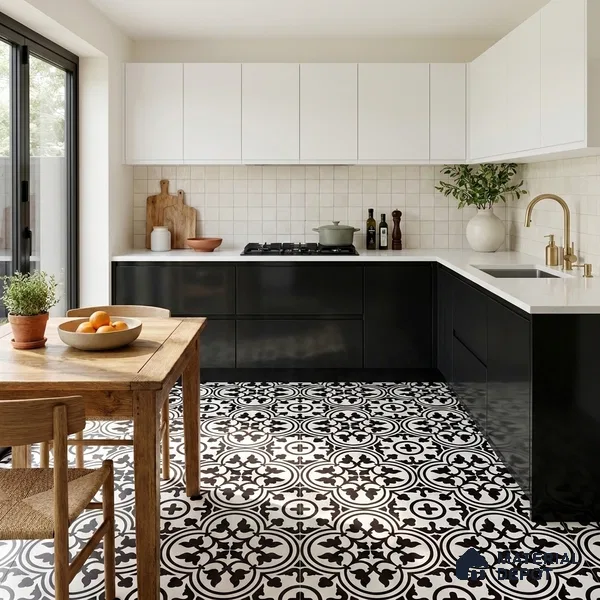 Moroccan Wall & Floor Tile TL 09468 Lona Decore 2 ft x 2 ft Matte Finish Vitrified Tile - 9 mm | 1 Random Design | Suitable For Kitchen, Bathroom, Dining Area | Please Expect a Slight Variation of Pattern