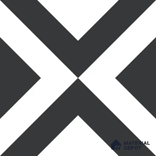 Moroccan Wall & Floor Tile TL 09469 Tele Monochrome 2 ft x 2 ft Matte Finish Vitrified Tile - 9 mm | 1 Random Design | Suitable For Kitchen, Bathroom, Dining Area | Please Expect a Slight Variation of Pattern