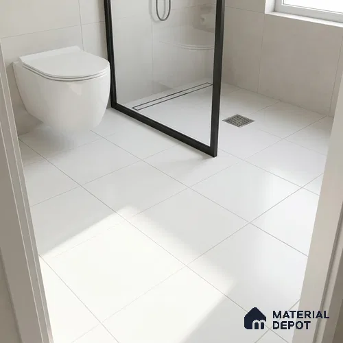 Plain Wall & Floor Tile TL 09474 Ivory Pearl 2 ft x 2 ft Matte Finish Vitrified Tile - 9 mm | 1 Random Design | Suitable For Living Room, Kitchen, Bathroom