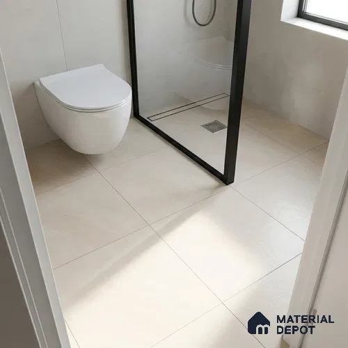 Cement Wall & Floor Tile TL 09475 Antique Ivory 2 ft x 2 ft Matte Finish Vitrified Tile - 9 mm | 5 Random Design | Suitable For Living Room, Kitchen, Bathroom