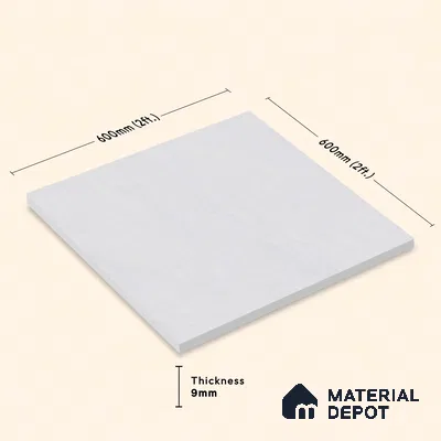 Cement Wall & Floor Tile TL 09475 B Cosmic Bianco 2 ft x 2 ft Matte Finish Vitrified Tile - 9 mm | 5 Random Design | Suitable For Living Room, Bedroom, Bathroom