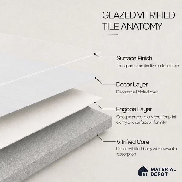 Cement Wall & Floor Tile TL 09475 B Cosmic Bianco 2 ft x 2 ft Matte Finish Vitrified Tile - 9 mm | 5 Random Design | Suitable For Living Room, Bedroom, Bathroom