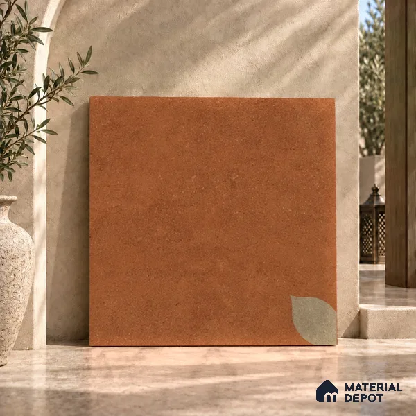 Moroccan Floor Tile TL 09477 Element Cotto 2 ft x 2 ft Matte Finish Vitrified Tile - 9 mm | 1 Random Design | Suitable For Courtyard, Balcony, Corridor | Please Expect a Slight Variation of Pattern