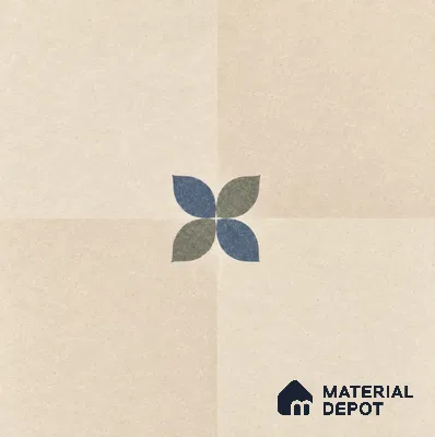 Moroccan Floor Tile TL 09477 B Element Crema 2 ft x 2 ft Matte Finish Vitrified Tile - 9 mm | 1 Random Design | Suitable For Balcony, Bedroom, Dining Area | Please Expect a Slight Variation of Pattern