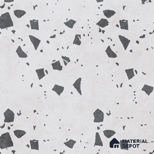 Terrazzo Wall & Floor Tile TL 09478 C Cushion Pearl 2 ft x 2 ft Matte Finish Vitrified Tile - 9 mm | 6 Random Design | Suitable For Living Room, Kitchen, Bathroom