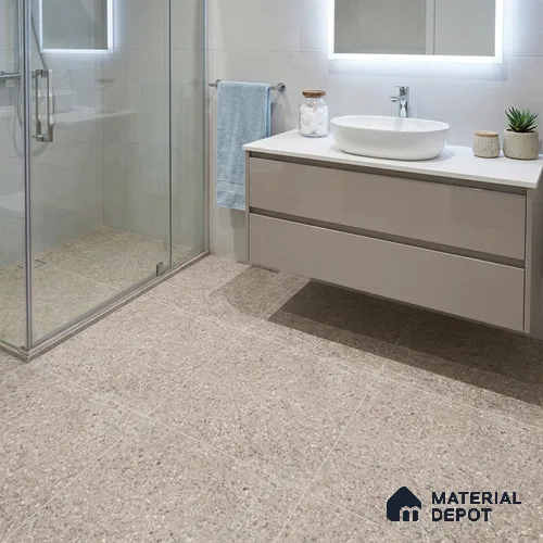 Terrazzo Wall & Floor Tile TL 09480 Poly Coral 2 ft x 2 ft Matte Finish Vitrified Tile - 9 mm | 3 Random Design | Suitable For Living Room, Kitchen, Bathroom