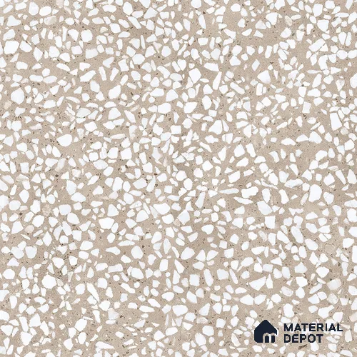 Terrazzo Wall & Floor Tile TL 09481 B Monolithic Coral 2 ft x 2 ft Matte Finish Vitrified Tile - 9 mm | 3 Random Design | Suitable For Living Room, Kitchen, Bathroom