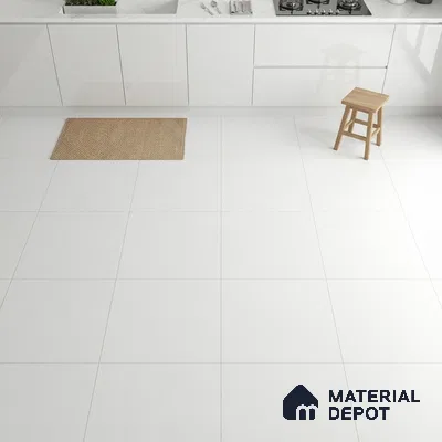 Stone Wall & Floor Tile TL 09486 L Neo White 2 ft x 2 ft Matte Finish Vitrified Tile - 9 mm | 1 Random Design | Suitable For Living Room, Bedroom, Bathroom
