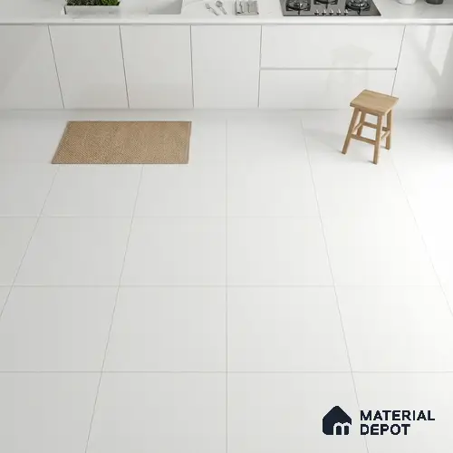 Stone Wall & Floor Tile TL 09486 L Neo White 2 ft x 2 ft Matte Finish Vitrified Tile - 9 mm | 1 Random Design | Suitable For Living Room, Bedroom, Bathroom