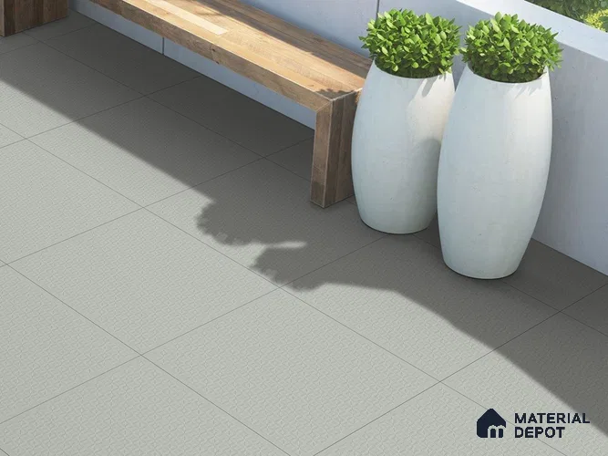 Patterned Floor Tile TL 09488 D Prazzle Dove 2 ft x 2 ft Matte Finish Vitrified Tile - 9 mm | 1 Random Design | Suitable For Living Room, Bedroom, Bathroom | Please Expect a Slight Variation of Pattern