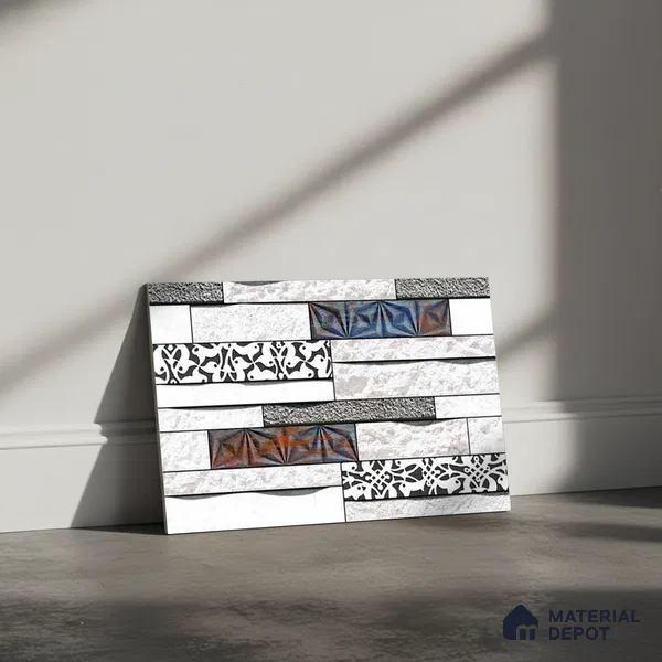 Stone Look Wall Tile TL 09493 | Matte Finish 18 x 12 inch Ceramic Tile - 7 mm | Suitable For Kitchen, Bathroom, Bedroom & Office