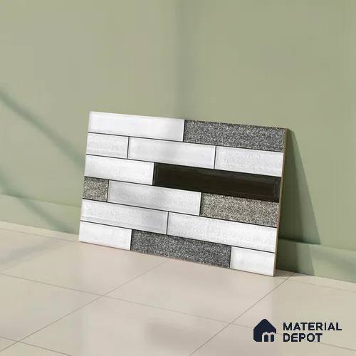 Stacked Stone Look Wall Tile TL 09503 | Matte Finish 18 x 12 inch Ceramic Tile - 7 mm | Suitable For Kitchen, Bathroom, Bedroom & Office