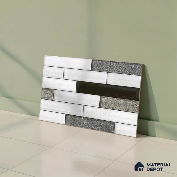 Stacked Stone Look Wall Tile TL 09503 | Matte Finish 18 x 12 inch Ceramic Tile - 7 mm | Suitable For Kitchen, Bathroom, Bedroom & Office