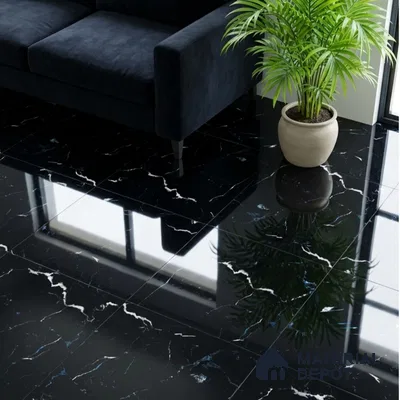 Marble Look Wall & Floor Tile TL 09509 | High Gloss Finish 4 ft x 2 ft Vitrified Tile - 9 mm | Suitable For Kitchen, Bathroom, Bedroom & Office