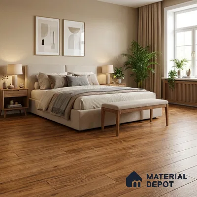 Wood Look Floor Tile TL 09518 | Matte Finish 3.28 ft x 0.66 ft Vitrified Tile - 9 mm | Suitable For Kitchen, Bathroom, Bedroom & Office | 2-3 mm Spacer is Mandatory