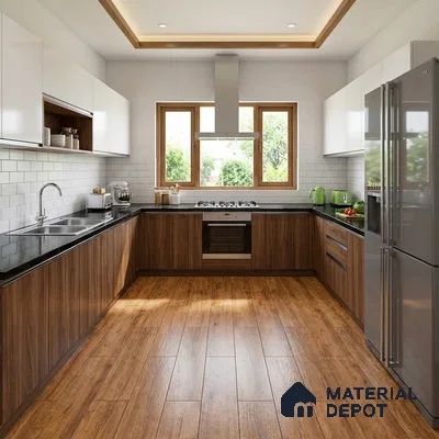 Wood Look Floor Tile TL 09518 | Matte Finish 3.28 ft x 0.66 ft Vitrified Tile - 9 mm | Suitable For Kitchen, Bathroom, Bedroom & Office | 2-3 mm Spacer is Mandatory