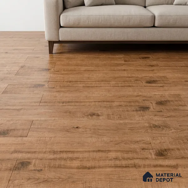 Wood Look Floor Tile TL 09519 | Matte Finish 4 ft x 0.66 ft Vitrified Tile - 9 mm | Suitable For Kitchen, Bathroom, Bedroom & Office | 2-3 mm Spacer is Mandatory