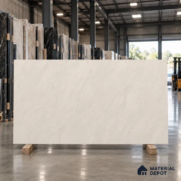 Marble Floor & Wall Tile TL 09626 Calcite Caramel Tech 6 ft x 4 ft Infinia Nutech Finish Vitrified Large Format Tile - 9 mm | 3 Random Design | Suitable For Living Room, Bedroom, Dining Area | Adhesive and Spacers Must be Used During Installation