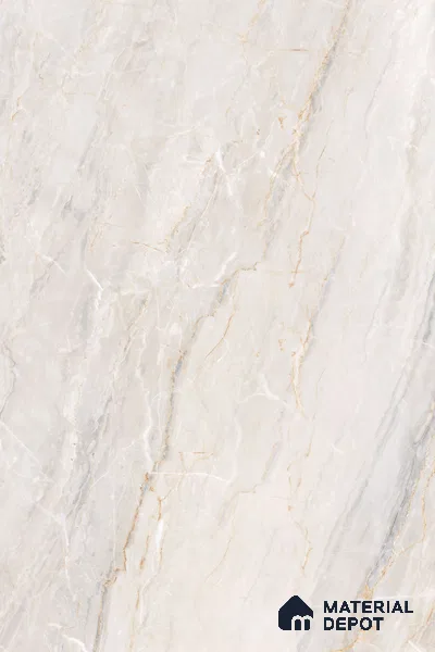Marble Crema Marfil Wall & Floor Tile TL 09630 Ivory Beige 6 ft x 4 ft Matte Finish Vitrified Tile - 9 mm | 3 Random Designs | Suitable For Living Room, Bedroom, Dining Area | Adhesive and Spacers Must be Used During Installation