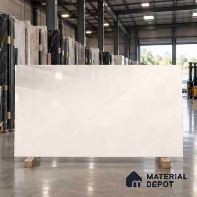 Marble Floor & Wall Tile TL 09636 Versatile Beige 6 ft x 4 ft Infinia Finish Vitrified Large Format Tile - 9 mm | 3 Random Design | Suitable For Living Room, Bedroom, Dining Area | Adhesive and Spacers Must be Used During Installation