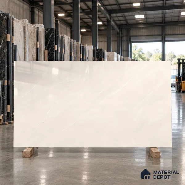 Marble Floor & Wall Tile TL 09636 Versatile Beige 6 ft x 4 ft Infinia Finish Vitrified Large Format Tile - 9 mm | 3 Random Design | Suitable For Living Room, Bedroom, Dining Area | Adhesive and Spacers Must be Used During Installation