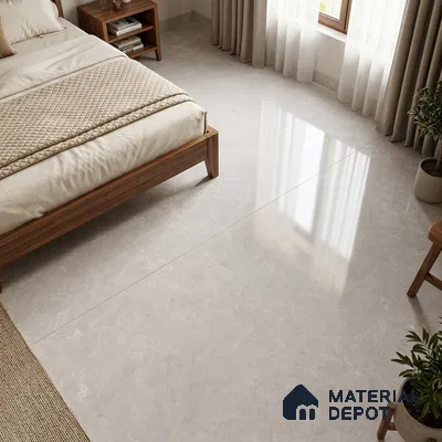 Marble Floor & Wall Tile TL 09640 Derby Gris 6 ft x 4 ft Infinia Finish Vitrified Large Format Tile - 9 mm | 3 Random Design | Suitable For Living Room, Bedroom, Dining Area | Adhesive and Spacers Must be Used During Installation