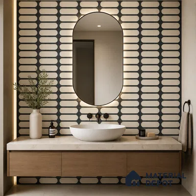 Subway Tile TL 09649 D Capsale 210 Decor 12 x 12 inch Ceramic Matte Finish - 9 mm | Please Expect a Slight Variation of Pattern
