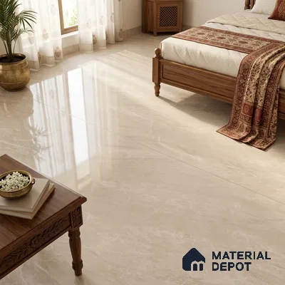 Stone Look Tile TL 09701 6 ft x 4 ft Glossy Finish Vitrified Tile - 9 mm | Adhesive and Spacers Must be Used During Installation