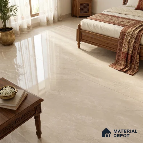 Stone Look Tile TL 09701 6 ft x 4 ft Glossy Finish Vitrified Tile - 9 mm | Adhesive and Spacers Must be Used During Installation