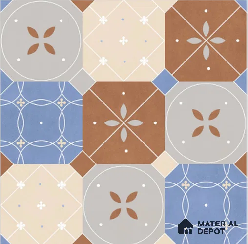 Patterned Floor & Wall Tile TL 09717 Decor 07 2 ft x 2 ft Carving Matte Finish Vitrified Tile - 9 mm | 1 Random Design | Suitable for Living Room, Bedroom & Bathroom | Please Expect a Slight Variation of Pattern